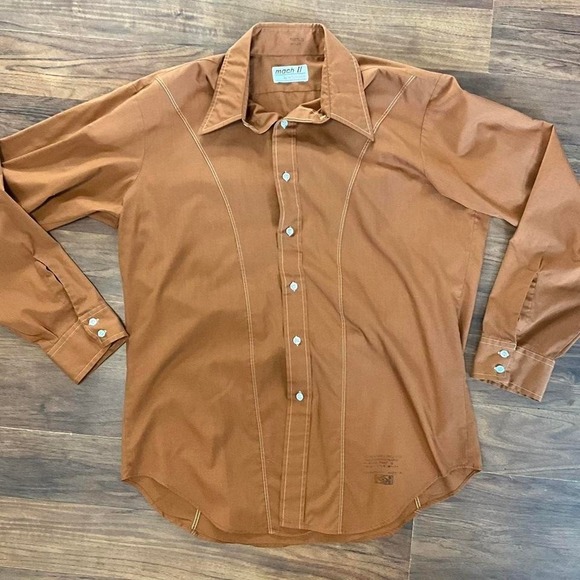 Arrow Other - Vintage Mach 2 western dagger collar men's button up shirt